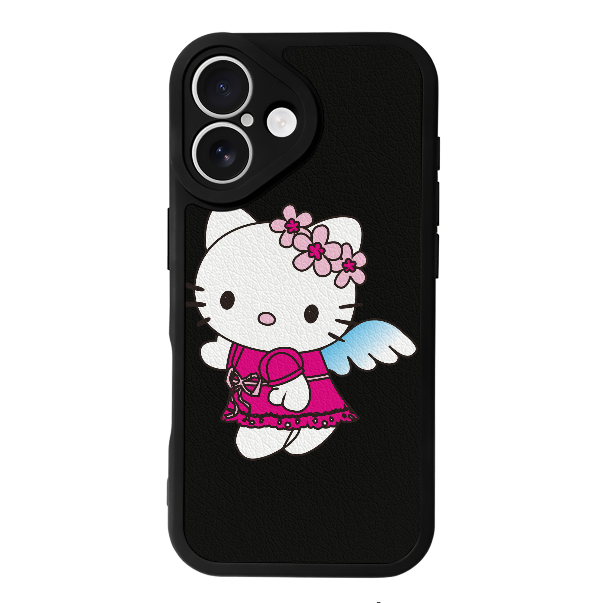 （画像用） Hello Kitty ハローキティ 【iPhone 16シリーズ対応】シリコンスマホケース（レザー調） 材質：シリコン